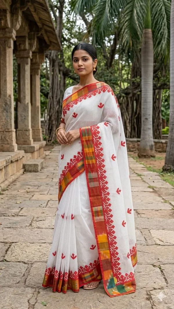 White_Resham_Kota_Applique_Saree_For_Women