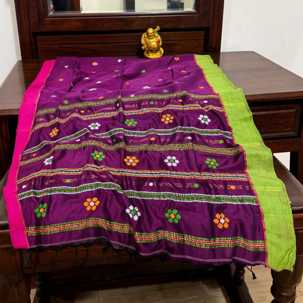 Purple_Pure_Soft_Cotton_Handloom_Saree_For_Women