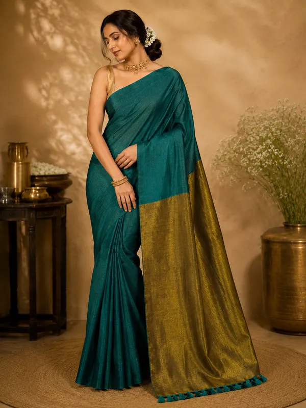 Rama_Mul_Cotton_Zari_Pallu_Saree_For_Women