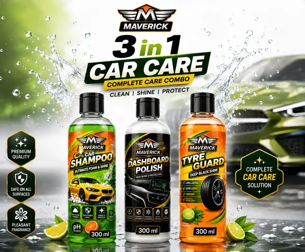 Maverick_Silicone_Dashboard_Polish_And_Tyre_Guard,Foam_&_Shine_Shampoo_300Ml_Car_Interior_Care
