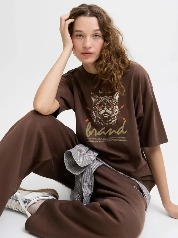Crazy_Meow_Women_Oversized_T-Shirt