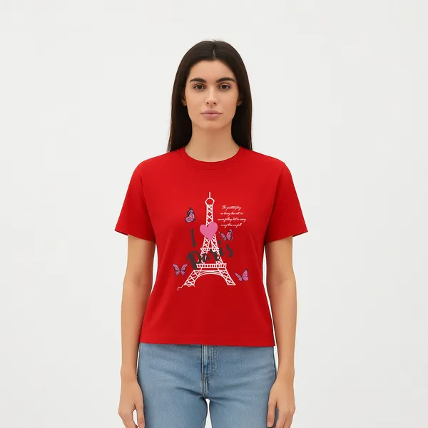 Women's_Red_I_Love_Paris_Graphic_Printed_T-Shirt_Soft_Cotton_Casual_Tee