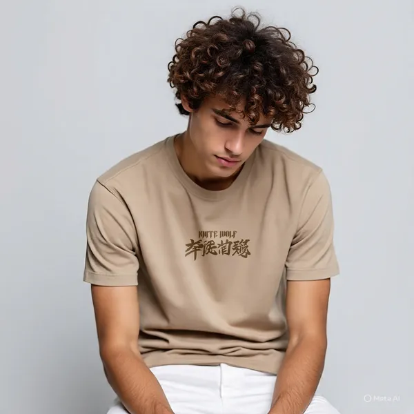 Men's_Beige_Minimal_Graphic_Printed_T-Shirt_Premium_Casual_Cotton_Tee