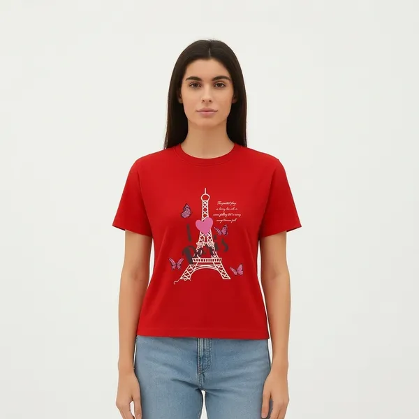 Women's_Red_I_Love_Paris_Graphic_Printed_T-Shirt_Soft_Cotton_Casual_Tee