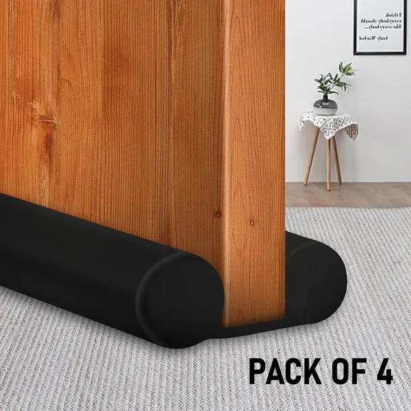 KRISAA_Pack_of_4_Door_Bottom_Sealing_Guard_Strip_(Black_,_39_Inch)_Door_Closers_|_Sound-Proof_Reduce_Noise_Energy_Saving_Weather_Stripping_Door_Mounted_Door_Stopper_(Black)