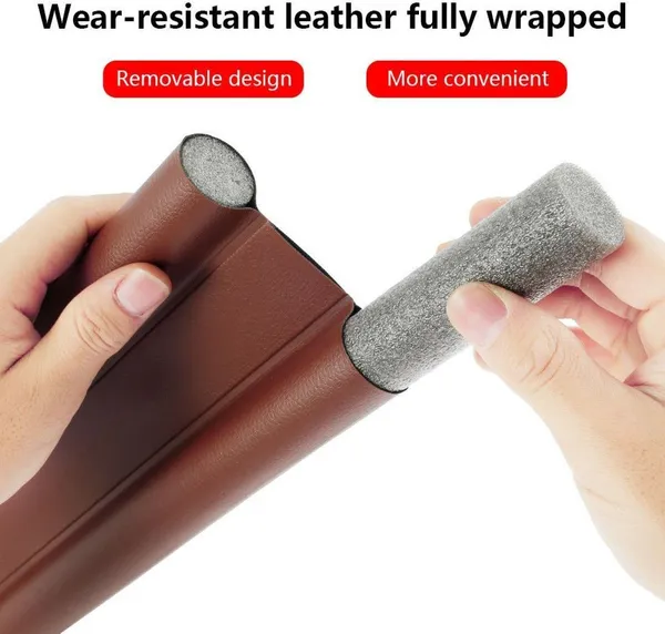 KRISAA_Door_Bottom_Sealing_Strip_Guard_for_Home_Pack_of_4,_Size_-_36_inch,_Brown_Door_Mounted_Door_Stopper_(Brown)