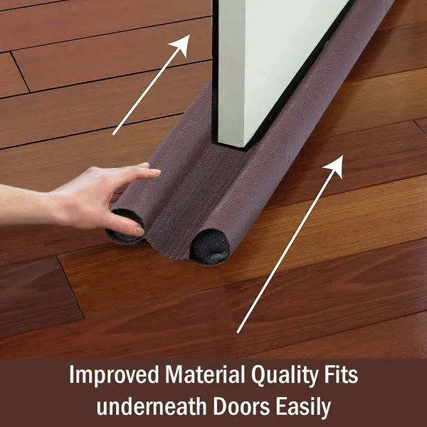 KRISAA_Door_Bottom_Sealing_Guard_Strip_Door_Bottom_Sealing_Strip_Guard_for_Home_Door_Mounted_Door_Stopper_(Brown)