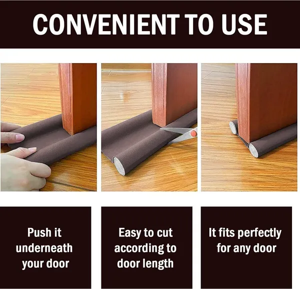 KRISAA_Door_Bottom_Sealing_Guard_Strip_Door_Bottom_Sealing_Strip_Guard_for_Home_Door_Mounted_Door_Stopper_(Brown)