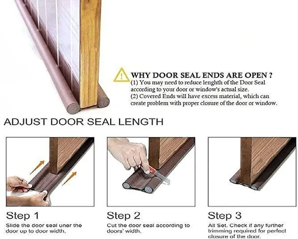 KRISAA_Door_Stoppers_|_Seal_|_Closers_|Bottom|_(Pack_of_6,_39_INCH)_Strip_Guard_Sealing_Strip_Guard_for_Home/Office_Door_Mounted_Door_Stopper_(Brown)_Floor_Mounted_Door_Stopper_(Brown)