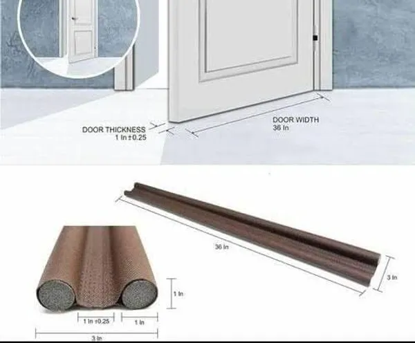 KRISAA_DSG005_Durable_Floor_Mounted_Door_Sealing_Strip_Guard_Door_Mounted_Door_Stopper_(Brown)