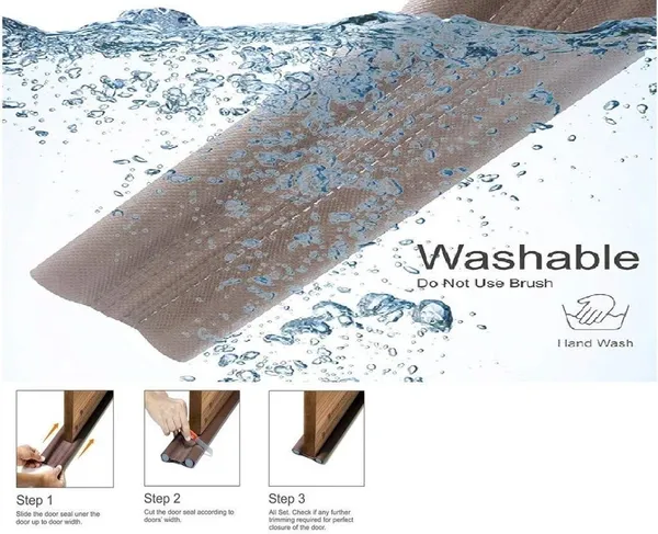 KRISAA_Door_Guard_Gap_Filler_for_Door_Bottom_Seal_Strip_pack_of_3_Size_-_36_inch,_Brown_Floor_Mounted_Door_Stopper_(Brown)