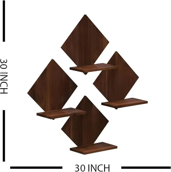 KRISAA_KRISAA_Engineered_Wooden_Wall_Mount_Floating_Shelves,_Diamond_Shape_Wooden_Wall_Shelf_(Number_of_Shelves_-_4,_Brown)