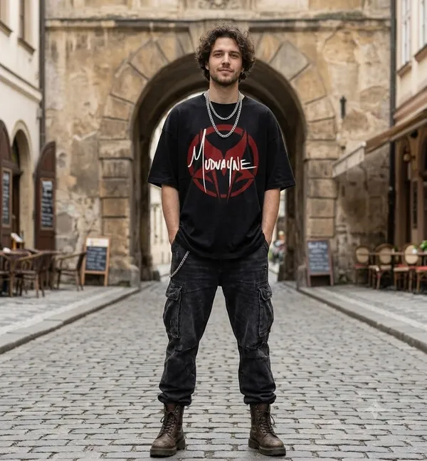 Mudvayne_Logo_Graphic_Streetwear_Oversized_T-Shirt