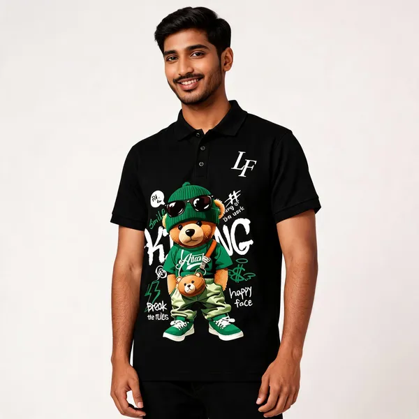 Black_Cotton_Regular_Fit_Bear_Graphic_Polo_T-Shirt_For_Men