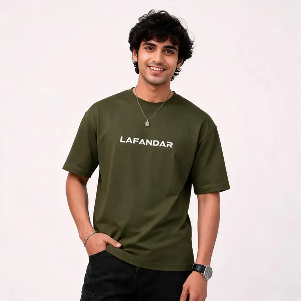 Olive_Green_Cotton_Oversized_Printed_T-Shirt_For_Men