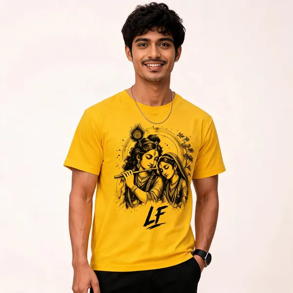 Yellow_Cotton_Regular_Fit_Spiritual_Print_T-Shirt_For_Men