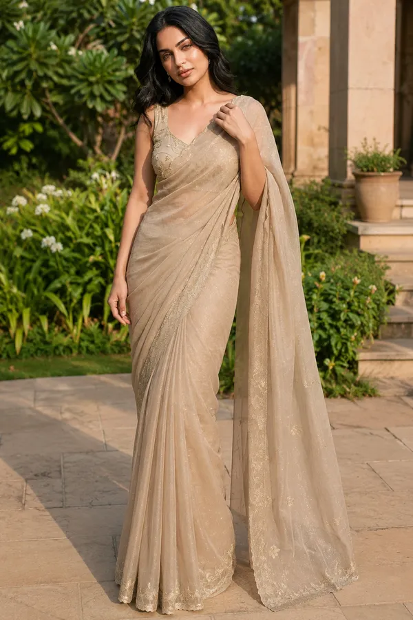 Oxin_Printed_Banarasi_Jacquard_Saree_(Beige)