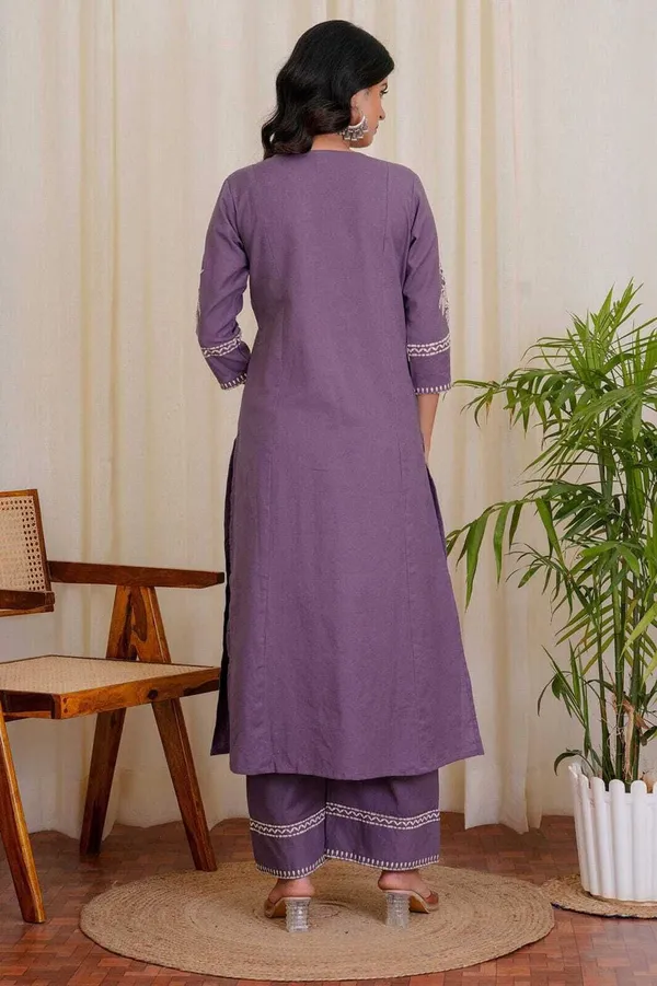 Oxn_Women_Embroidered_Straight_Kurta_Set_(Purple)