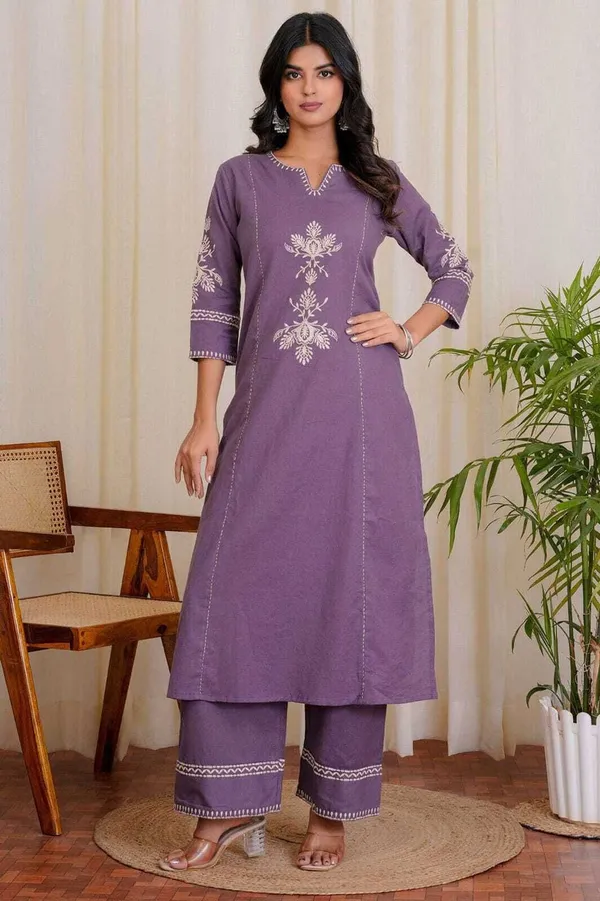 Oxn_Women_Embroidered_Straight_Kurta_Set_(Purple)
