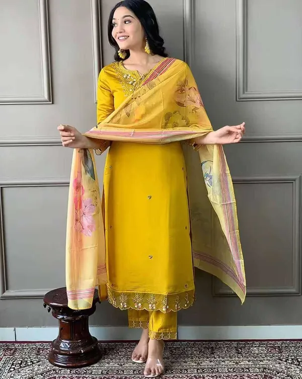 Oxn_Women_Embroidered_Straight_Kurta_Set_(Yellow)