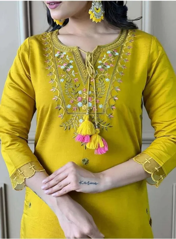 Oxn_Women_Embroidered_Straight_Kurta_Set_(Yellow)