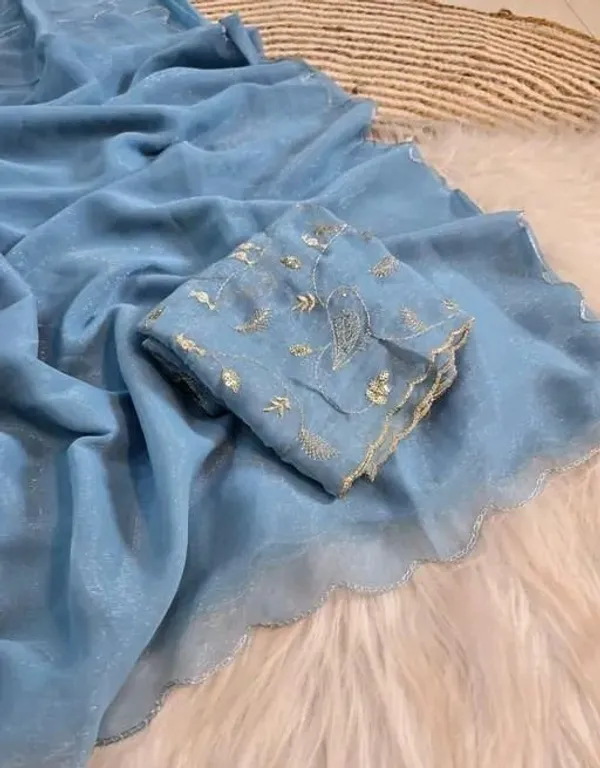 Oxin_Printed_Banarasi_Jacquard_Saree_(Light_Blue)
