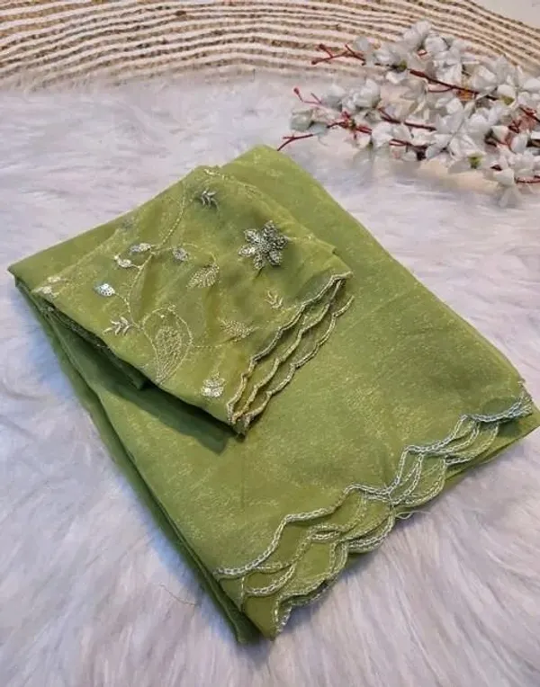 Oxin_Printed_Banarasi_Jacquard_Saree_(Light_Green)