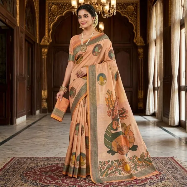 Oxin_Embroidered_Bollywood_Georgette_Saree_(Peach)