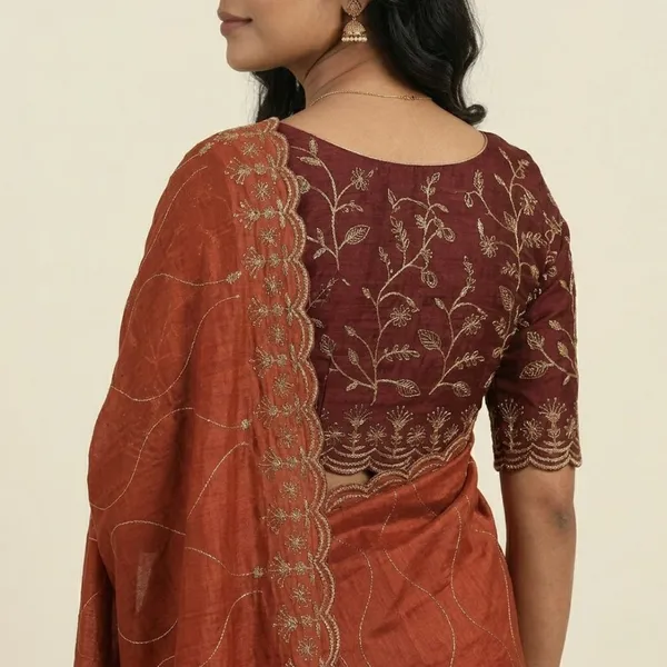 Oxin_Embroidered_Bollywood_Cotton_Silk_Saree_(Brown)