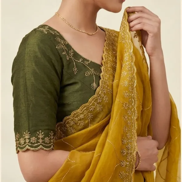 Oxin_Embroidered_Bollywood_Cotton_Silk_Saree_(Mustard)