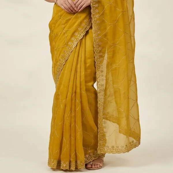 Oxin_Embroidered_Bollywood_Cotton_Silk_Saree_(Mustard)