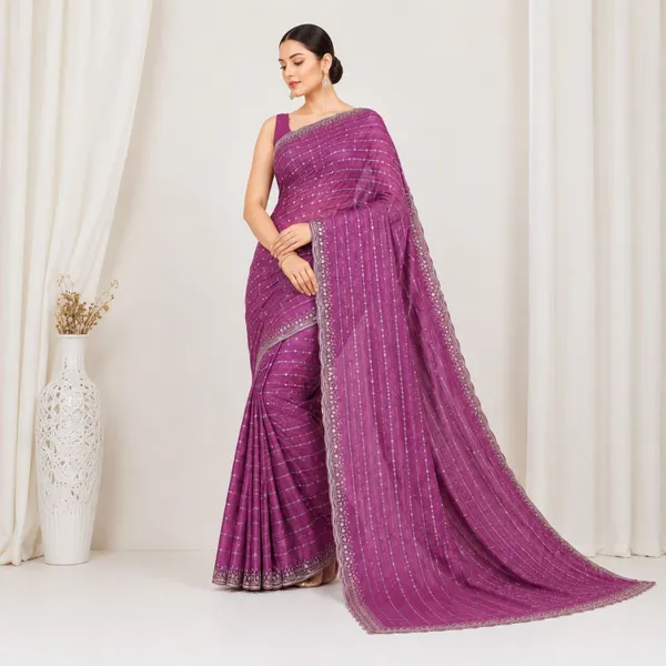 Oxin_Embellished_Bollywood_Georgette_Saree_(Purple)