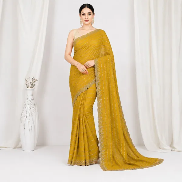 Oxin_Embellished_Bollywood_Georgette_Saree_(Mustard)