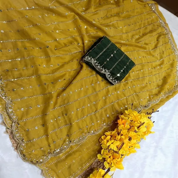 Oxin_Embellished_Bollywood_Georgette_Saree_(Mustard)