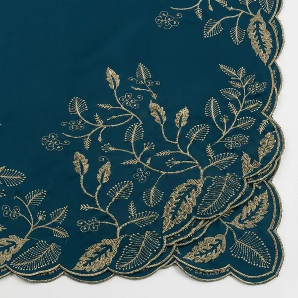 Oxin_Embroidered_Banarasi_Georgette_Saree_(Dark_Blue)