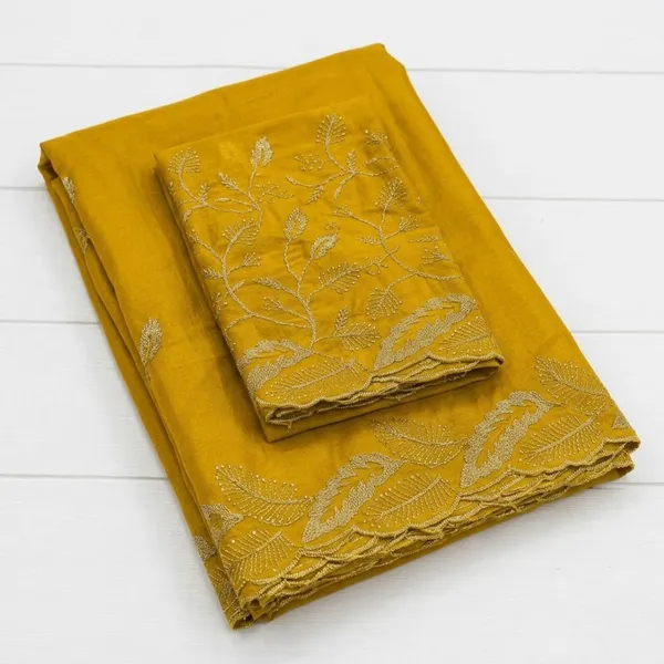 Oxin_Embroidered_Banarasi_Georgette_Saree_(Mustard)