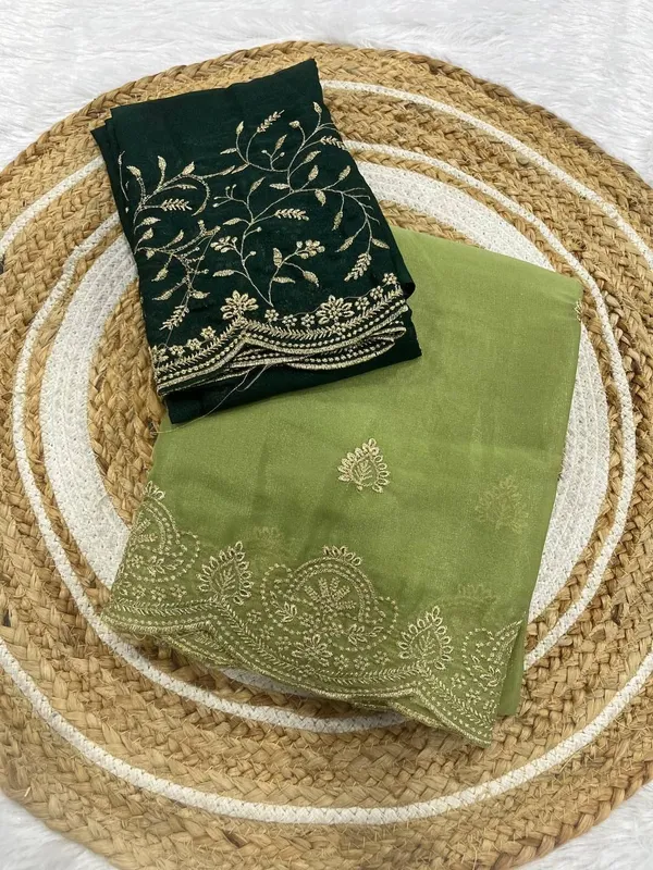 Oxin_Embroidered_Banarasi_Georgette_Saree_(Light_Green)
