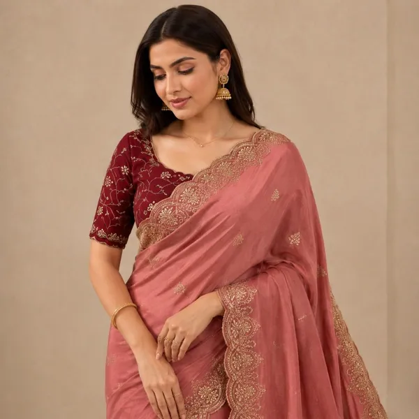 Oxin_Embroidered_Banarasi_Georgette_Saree_(Peach)