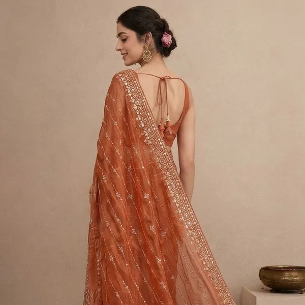 Oxn_Embroidered_Banarasi_Cotton_Silk_Saree_(Orange)