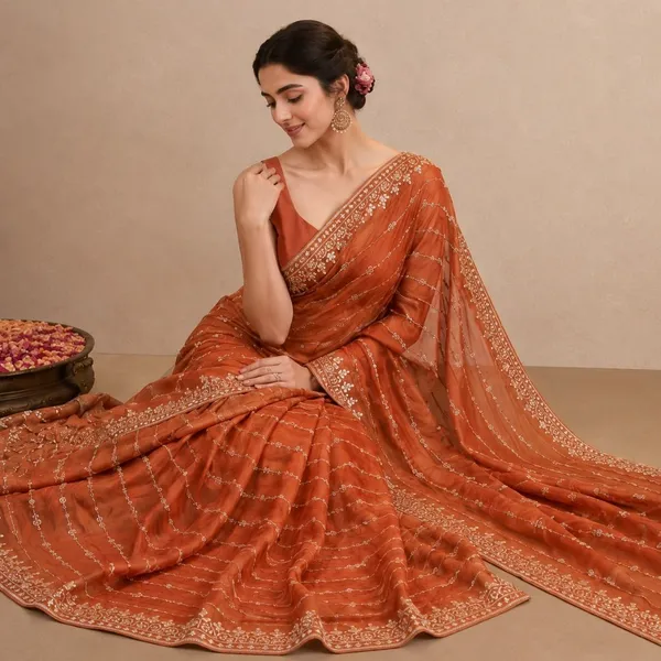 Oxn_Embroidered_Banarasi_Cotton_Silk_Saree_(Orange)