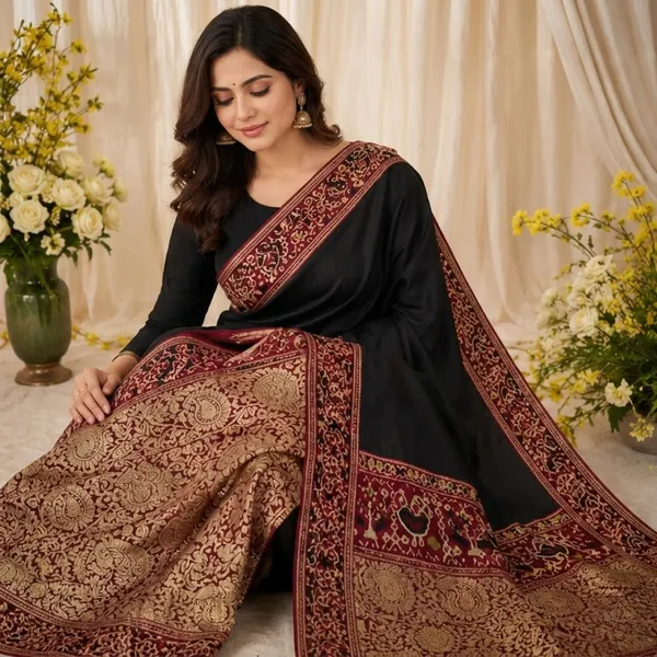 Oxin_Woven_Banarasi_Art_Silk_Saree_(Black)
