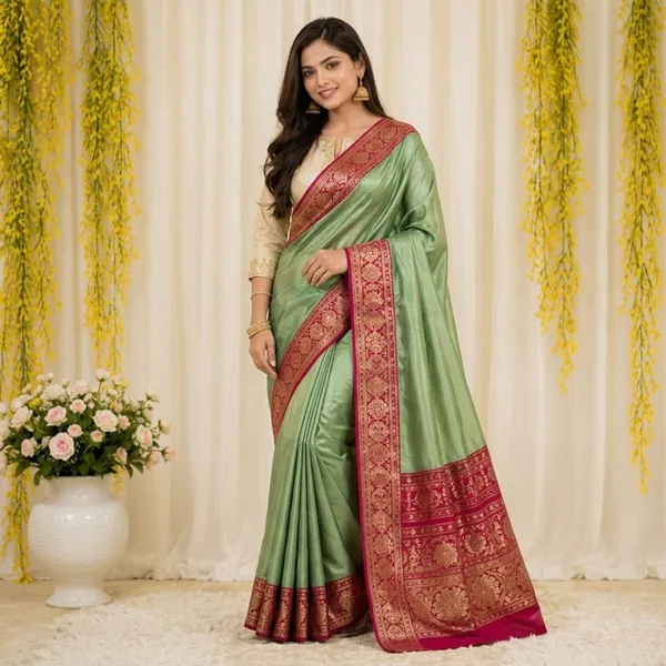 Oxin_Woven_Banarasi_Art_Silk_Saree_(Green)