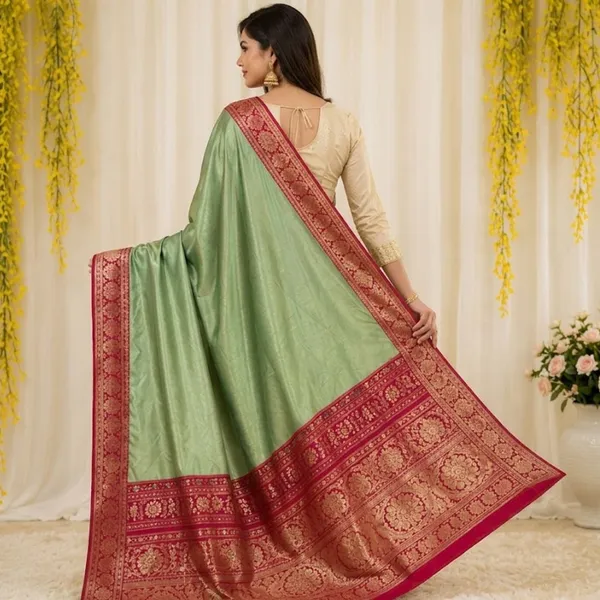Oxin_Woven_Banarasi_Art_Silk_Saree_(Green)