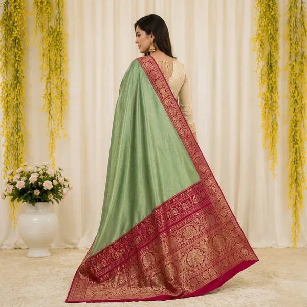 Oxin_Woven_Banarasi_Art_Silk_Saree_(Green)