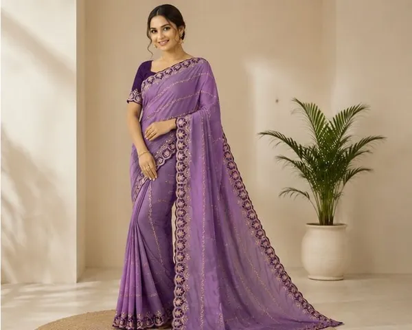 Oxin_Embroidered,_Self_Design_Bollywood_Chiffon,_Cotton_Silk_Saree_(Purple)