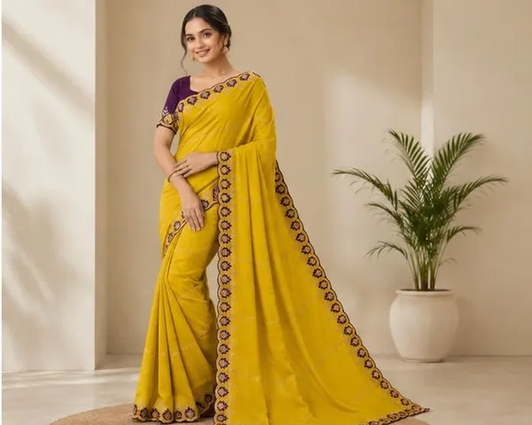 Oxin_Embroidered,_Self_Design_Bollywood_Chiffon,_Cotton_Silk_Saree_(Yellow)
