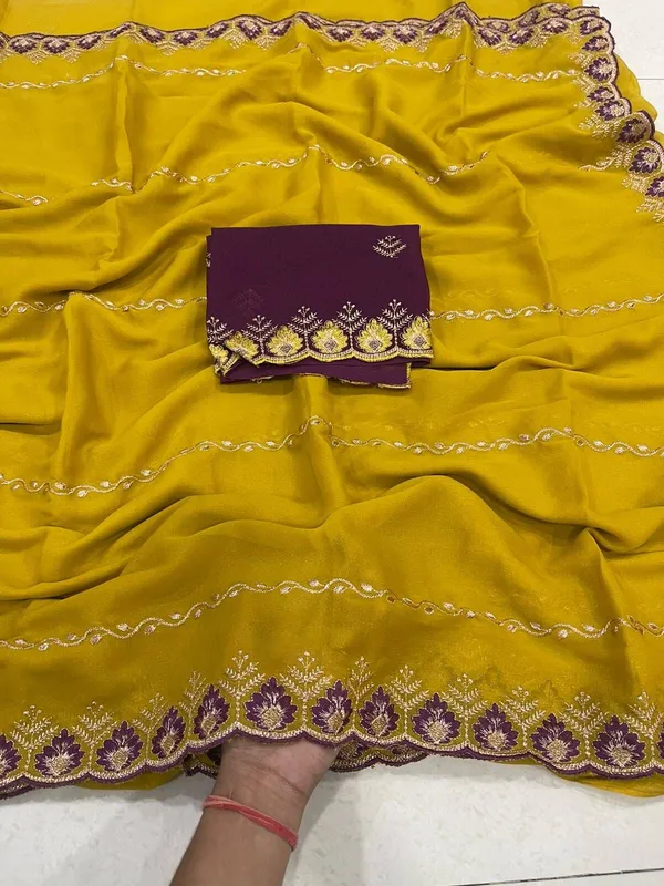 Oxin_Embroidered,_Self_Design_Bollywood_Chiffon,_Cotton_Silk_Saree_(Yellow)