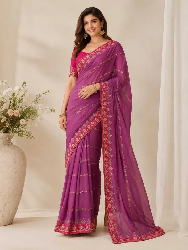 Oxin_Embroidered,_Self_Design_Bollywood_Chiffon,_Cotton_Silk_Saree_(Purple)