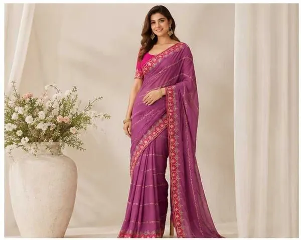 Oxin_Embroidered,_Self_Design_Bollywood_Chiffon,_Cotton_Silk_Saree_(Purple)