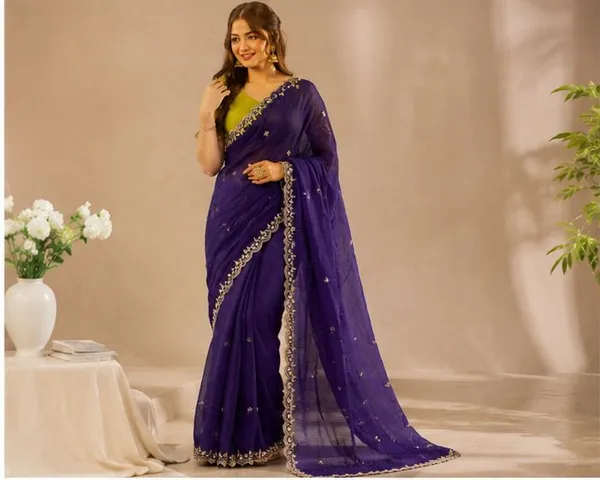 Oxin_Embroidered,_Embellished_Leheriya_Art_Silk,_Chiffon_Saree_(Purple)